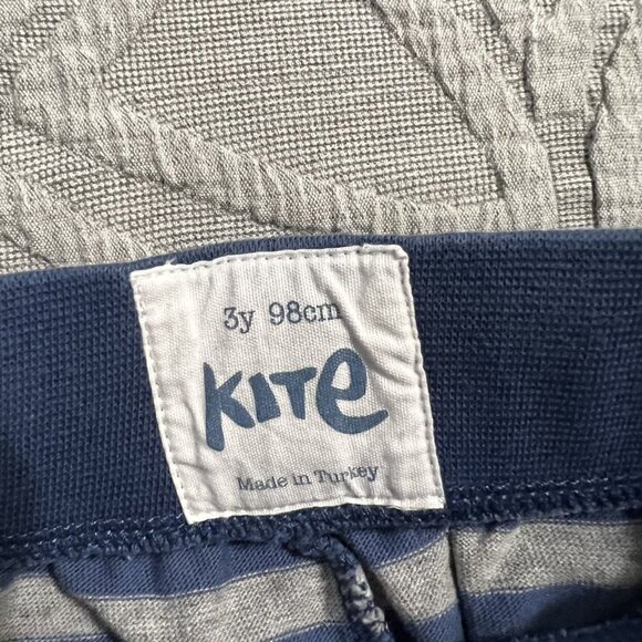Kite 3T Blue & Grey Striped Jogger Pants - Picture 6 of 6